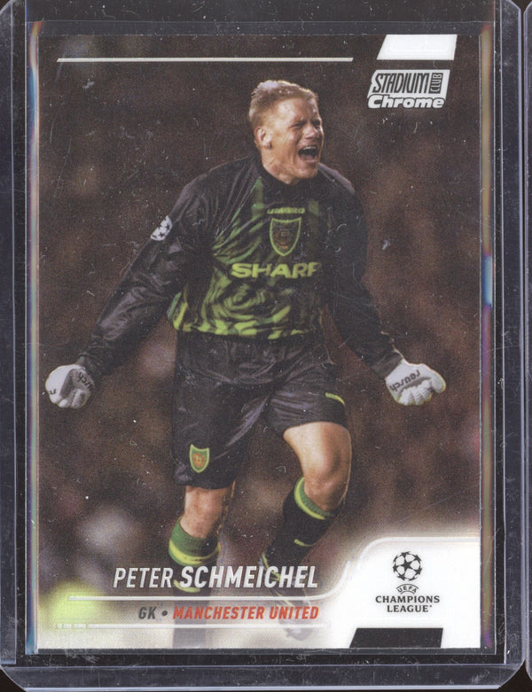 Peter Schmeichel 2021-22 Topps Stadium Club Chrome UCL 84 Refractor