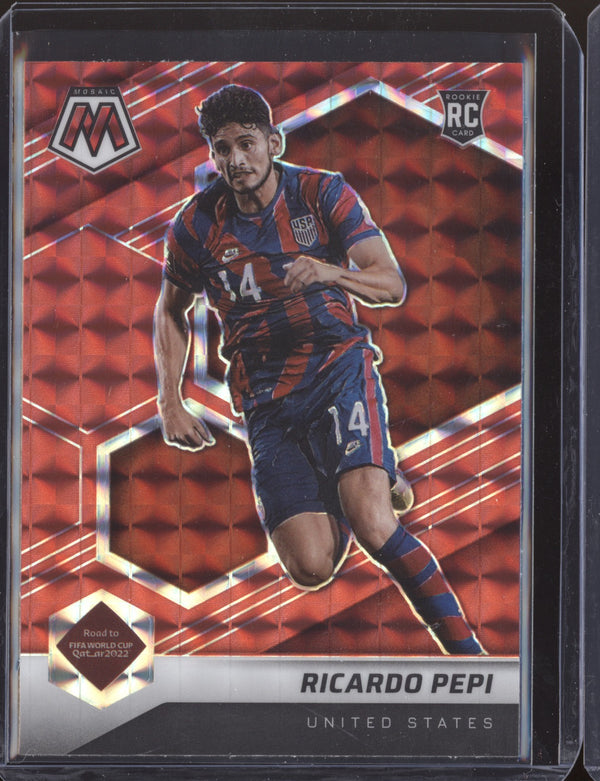 Ricardo Pepi 2022 Panini Mosaic RTWC 99 Red RC