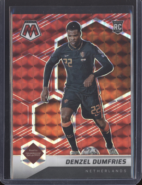 Denzel Dumfries 2022 Panini Mosaic RTWC 171 Red RC