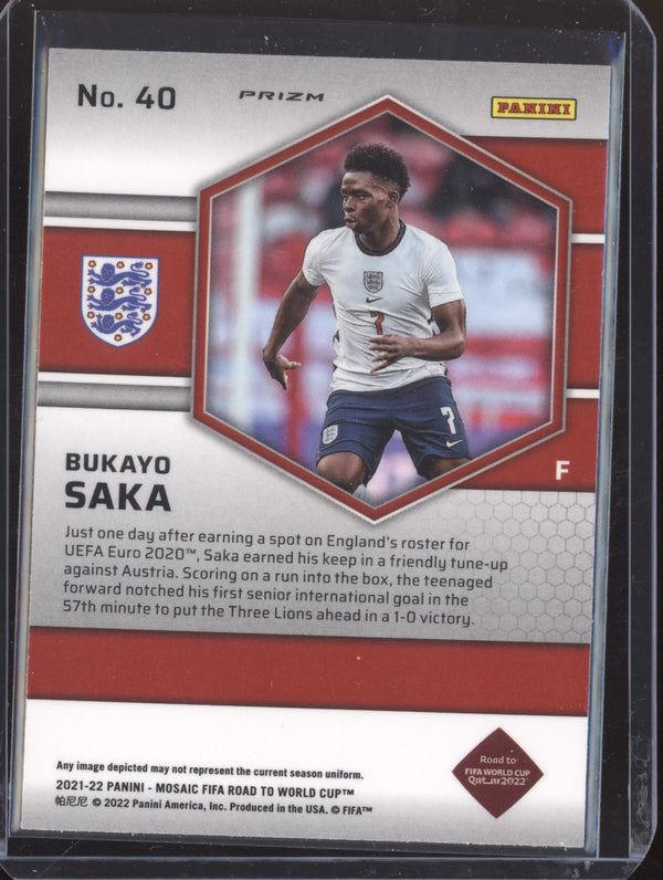 Bukayo Saka 2022 Panini Mosaic RTWC 40 Mosaic