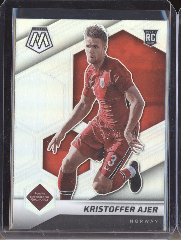 Kristoffer Ajer 2022 Panini Mosaic RTWC 55 Silver RC