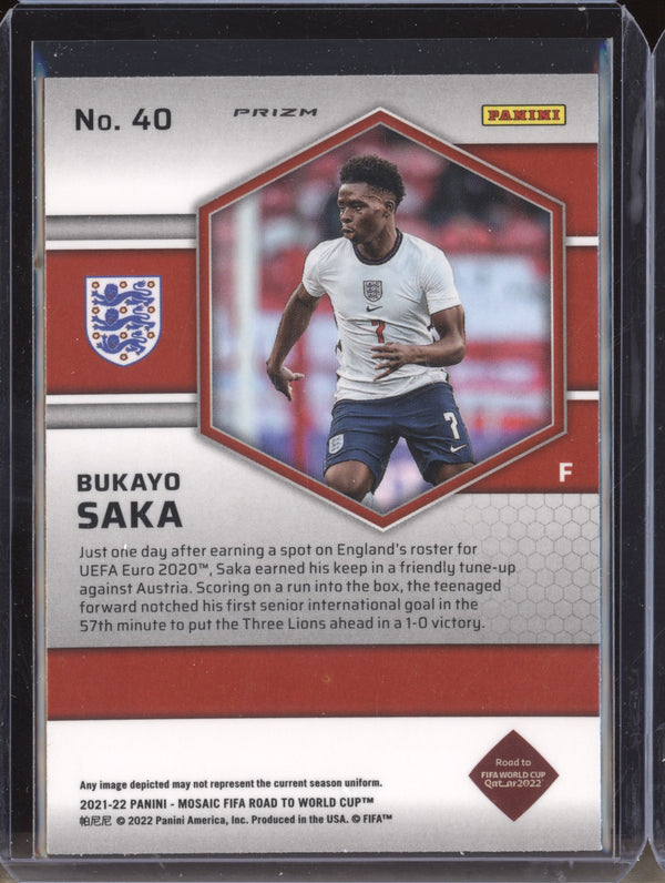 Bukayo Saka 2022 Panini Mosaic RTWC 40 Mosaic