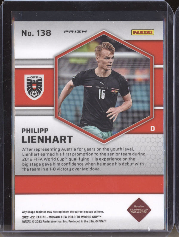 Philipp Lienhart 2022 Panini Mosaic RTWC 138 Silver RC