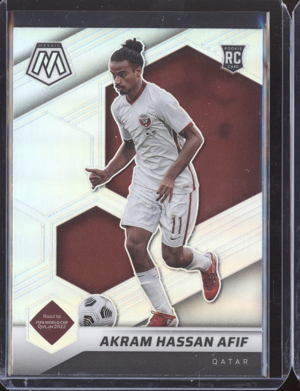 Akram Hassan Afif 2022 Panini Mosaic RTWC 70 Silver RC