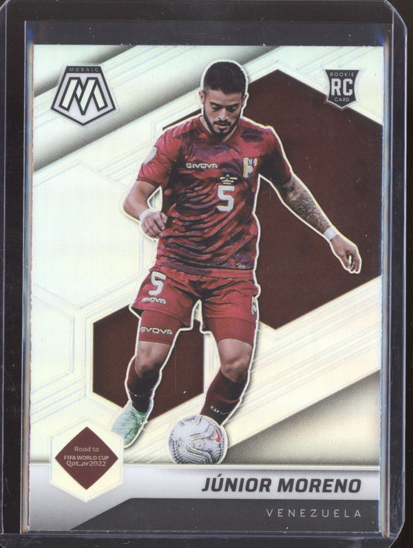 Junior Moreno 2022 Panini Mosaic RTWC 98 Silver RC