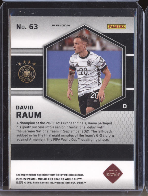 David Raum 2022 Panini Mosaic RTWC 63 Mosaic RC