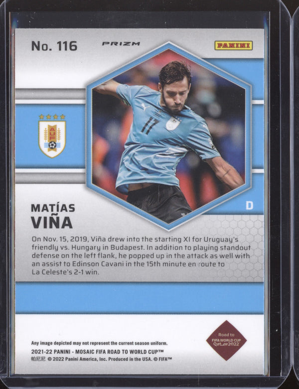 Matias Vina 2022 Panini Mosaic RTWC 116 Silver RC