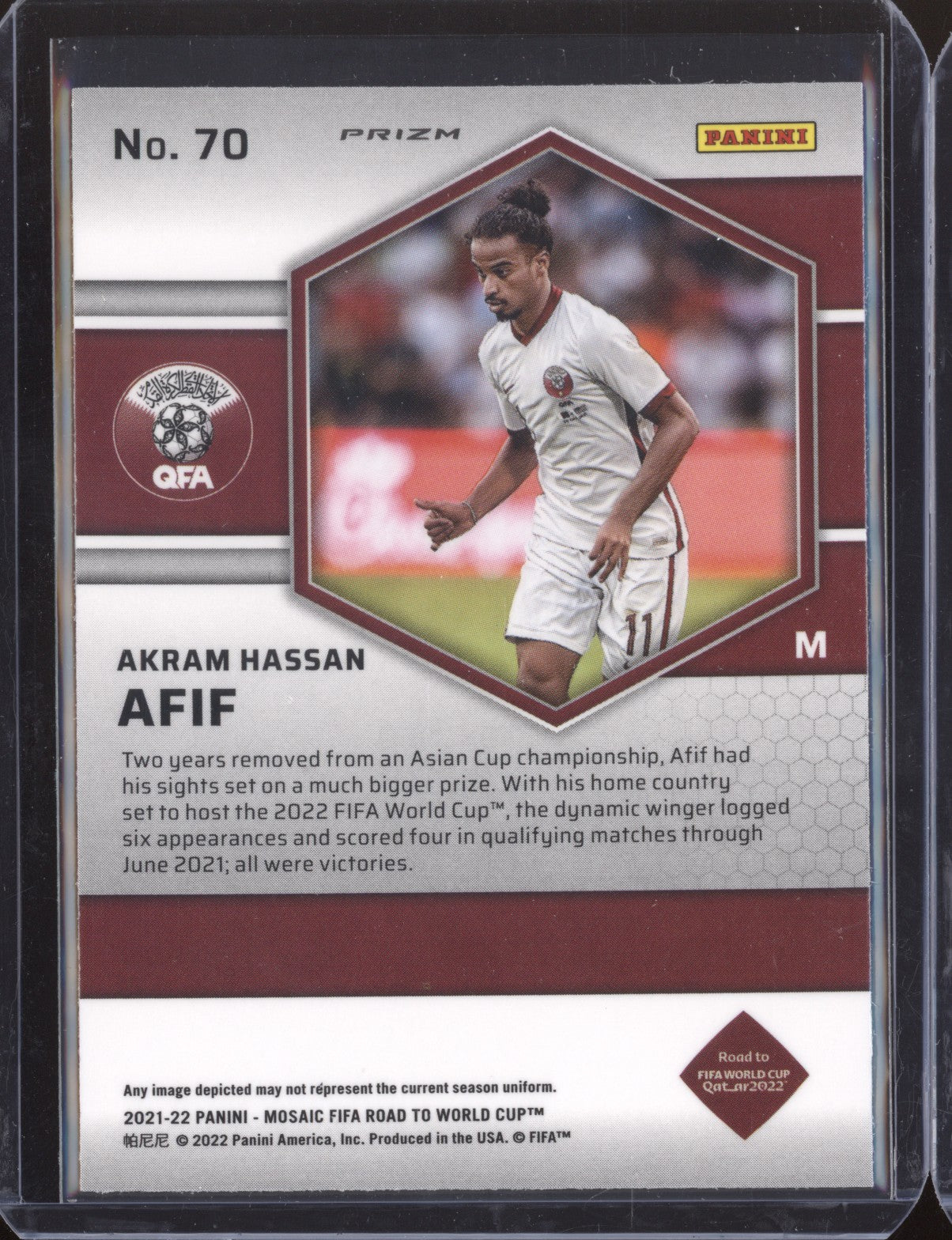 Akram Hassan Afif 2022 Panini Mosaic RTWC 70 Mosaic RC