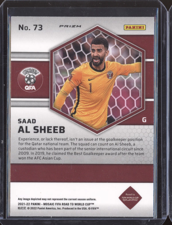 Saad Al Sheeb 2022 Panini Mosaic RTWC 73 Mosaic RC