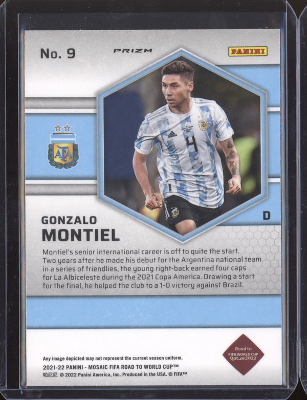 Gonzalo Montiel 2022 Panini Mosaic RTWC 9 Silver RC