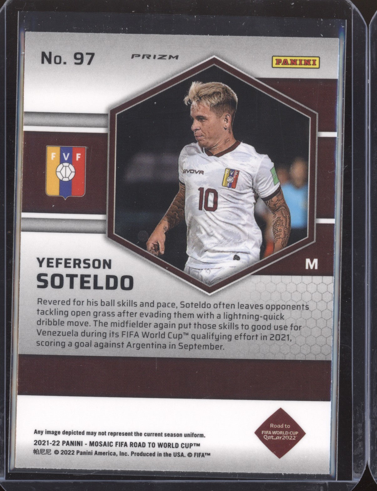 Yeferson Soteldo 2022 Panini Mosaic RTWC 97 Mosaic RC