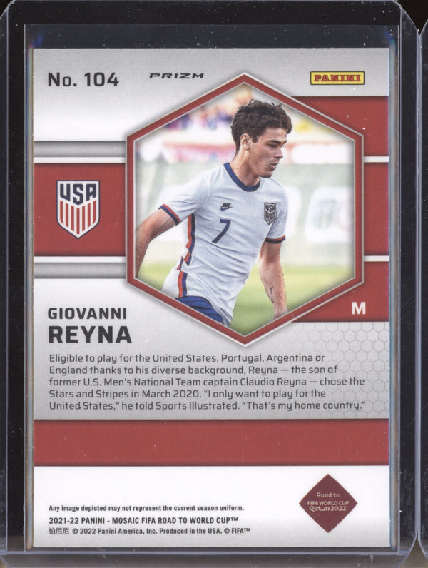 Giovanni Reyna 2022 Panini Mosaic RTWC 104 Mosaic