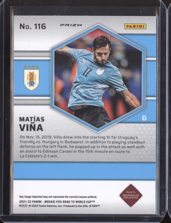 Matias Vina 2022 Panini Mosaic RTWC 116 Mosaic RC