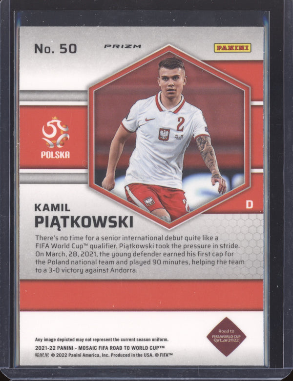 Kamil Piatkowski 2022 Panini Mosaic RTWC 50 Silver RC