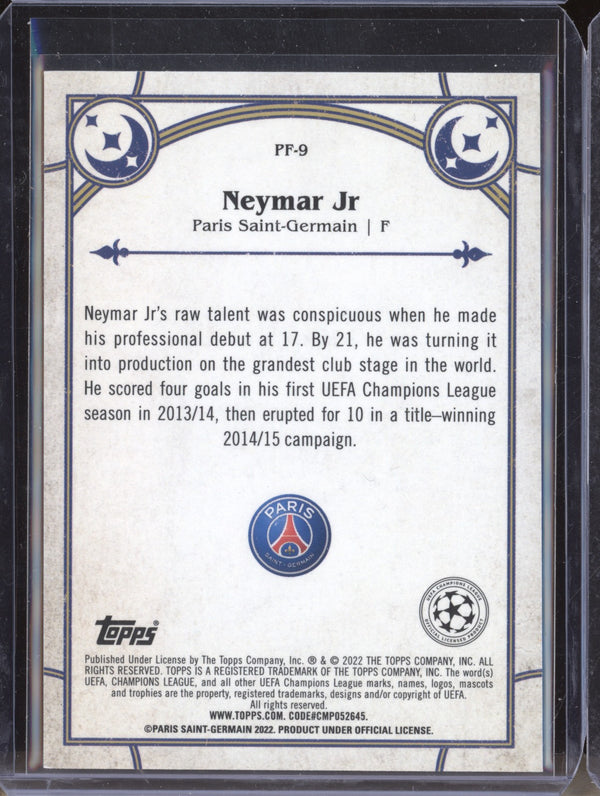 Neymar Jr 2021-22 Topps Merlin Chrome UEFA PF-9 Prophecy Fulfilled