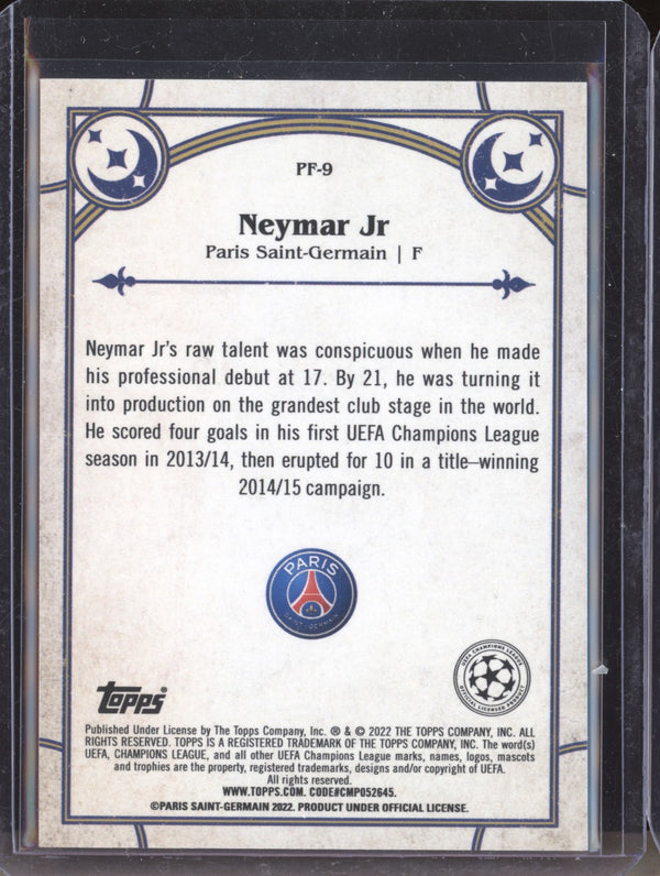 Neymar Jr 2021-22 Topps Merlin Chrome UEFA PF-9 Prophecy Fulfilled