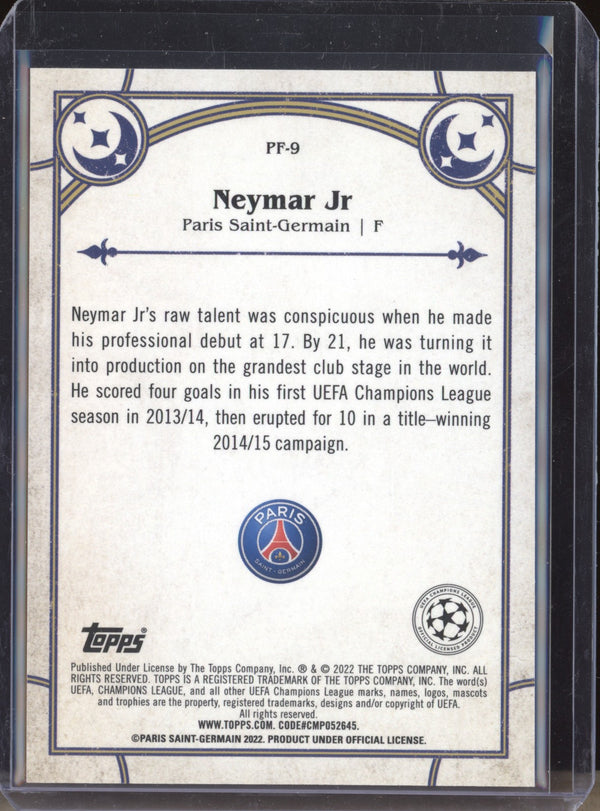 Neymar Jr 2021-22 Topps Merlin Chrome UEFA PF-9 Prophecy Fulfilled