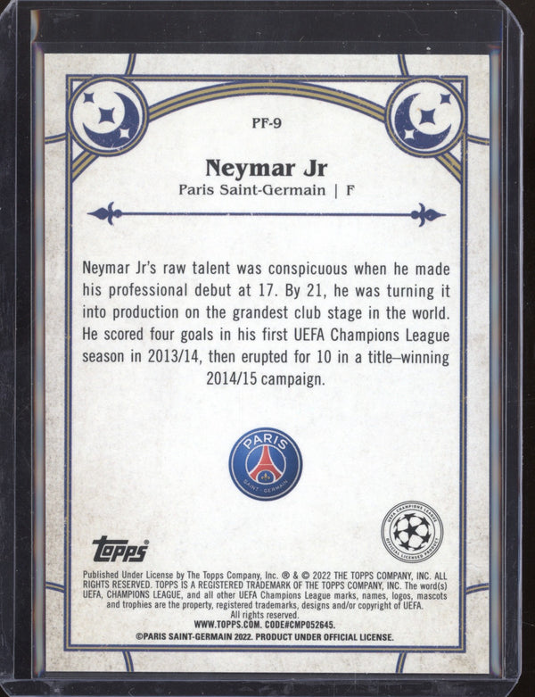 Neymar Jr 2021-22 Topps Merlin Chrome UEFA PF-9 Prophecy Fulfilled