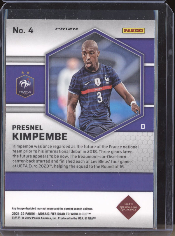 Presnel Kimpembe 2022 Panini Mosaic RTWC 4 Mosaic RC