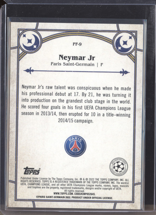 Neymar Jr 2021-22 Topps Merlin Chrome UEFA PF-9 Prophecy Fulfilled