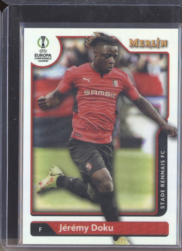 Jeremy Doku 2021-22 Topps Merlin Chrome UEFA 11 Refractor