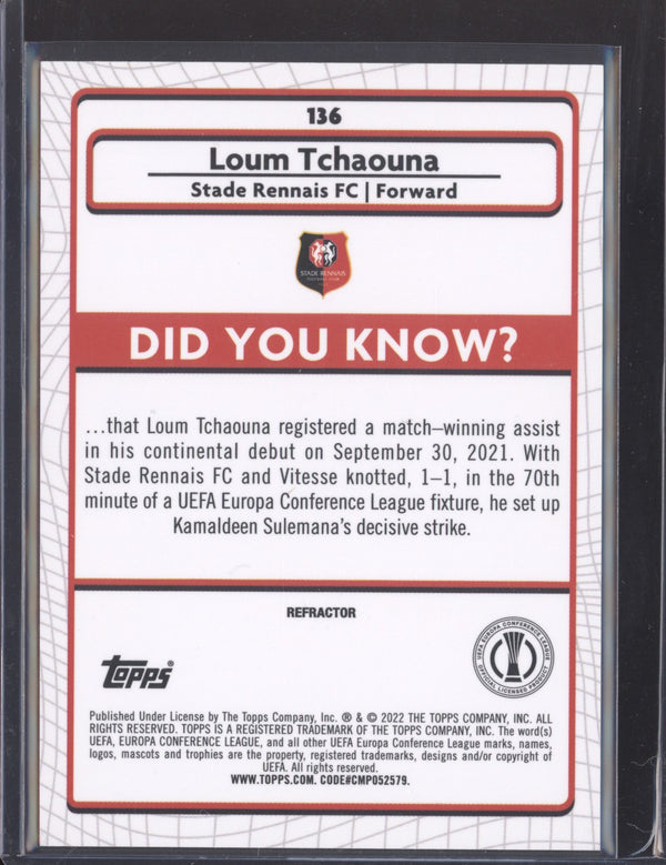 Loum Tchaouna 2021-22 Topps Merlin Chrome UEFA 136 Refractor