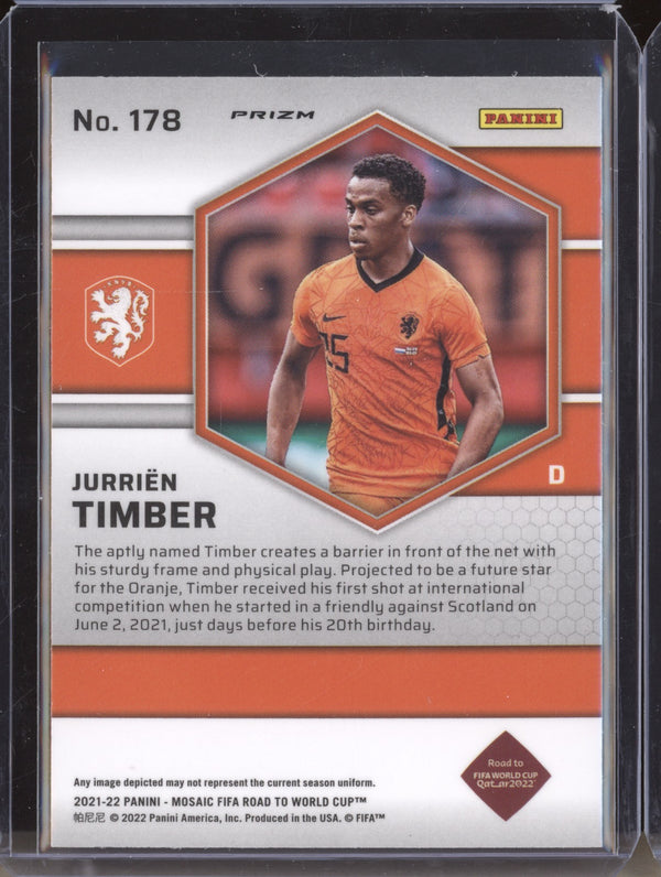 Jurrien Timber 2022 Panini Mosaic RTWC 178 Mosaic RC