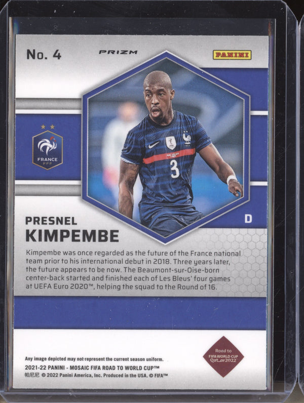 Presnel Kimpembe 2022 Panini Mosaic RTWC 4 Mosaic RC