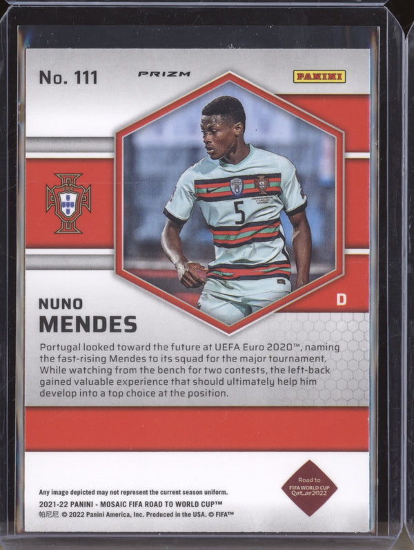 Nuno Mendes 2022 Panini Mosaic RTWC 111 Mosaic RC