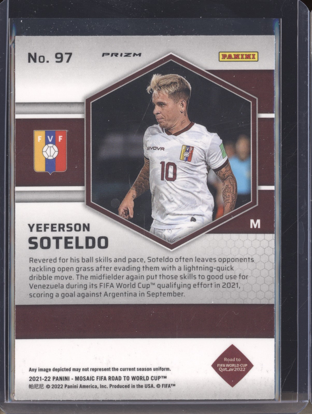 Yeferson Soteldo 2022 Panini Mosaic RTWC 97 Mosaic RC