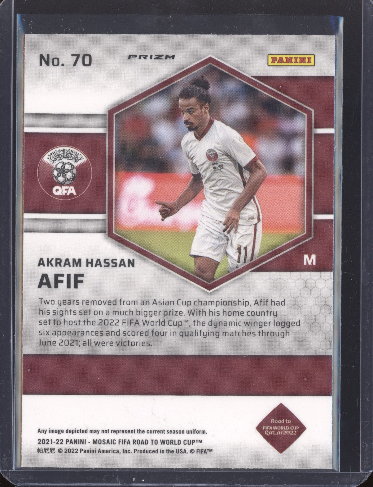 Akram Hassan Afif 2022 Panini Mosaic RTWC 70 Mosaic RC