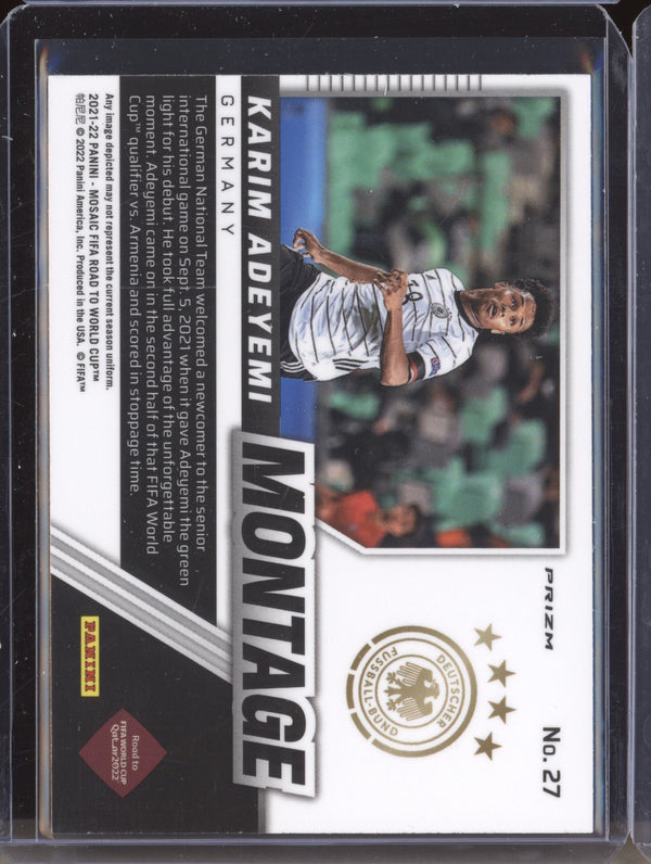 Karim Adeyemi 2022 Panini Mosaic RTWC 27 Montage Mosaic RC