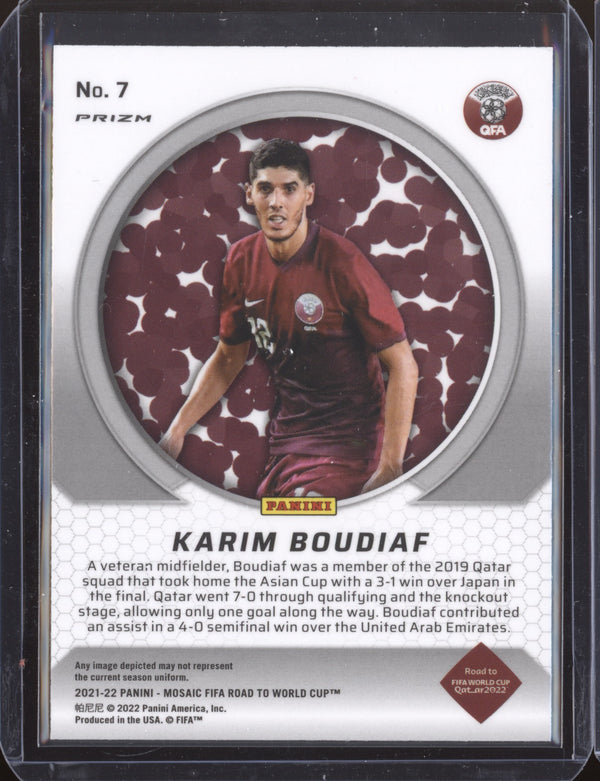 Karim Boudiaf 2022 Panini Mosaic RTWC 7 International Men of Mastery Mosaic RC