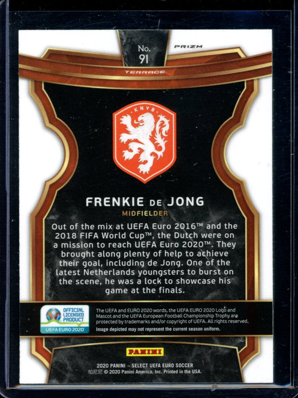 Frenkie De Jong 2020 Panini Select Euro Silver