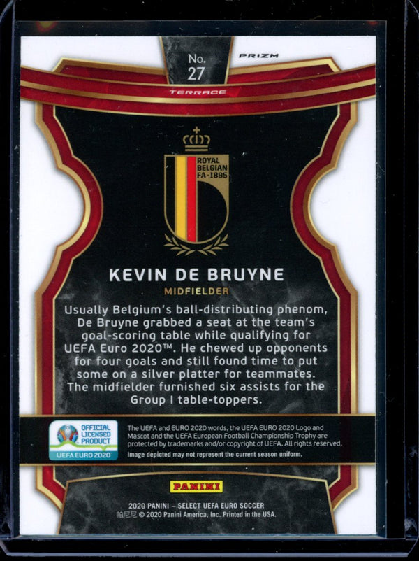 Kevin De Bruyne 2020 Panini Select Euro Tri Colour