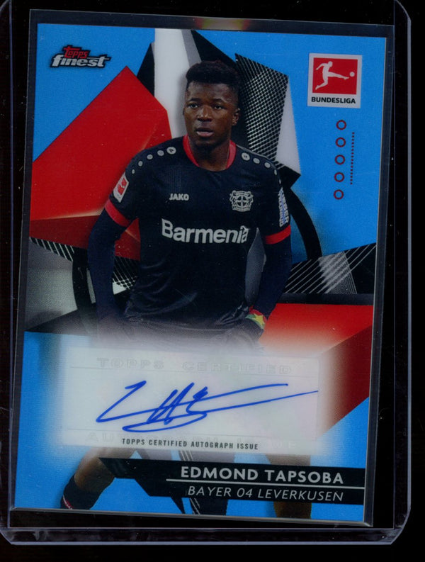 Edmond Tapsoba 2020-21 Topps Finest Bundesliga Blue Refractor Auto 20/65