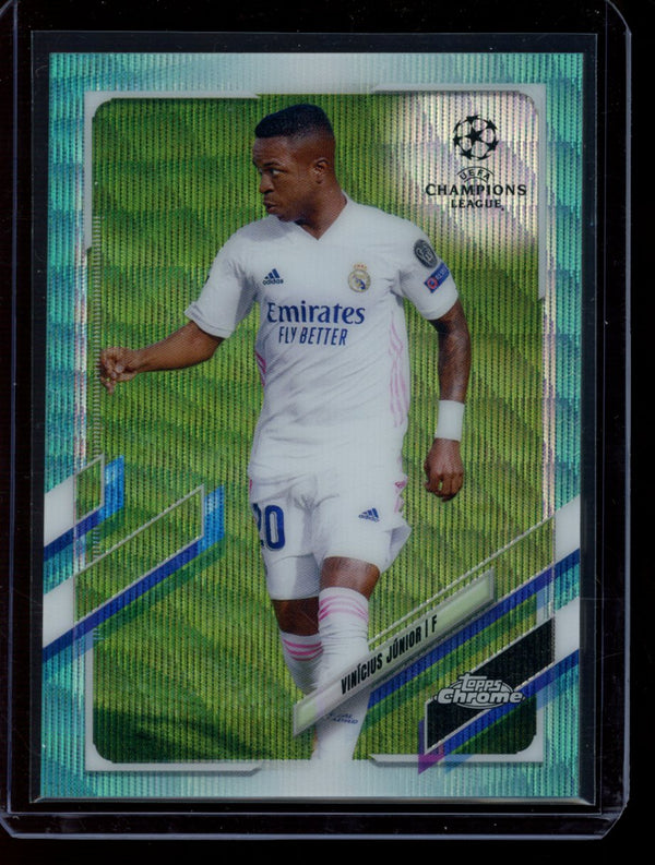 Vinicius Junior 2020-21 Topps Chrome UEFA  Aqua Wave Refractor 47/199