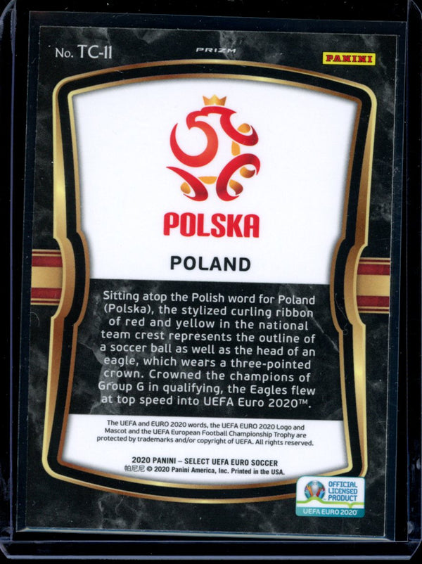 Poland 2020 Panini Select Euro Team Crest Silver