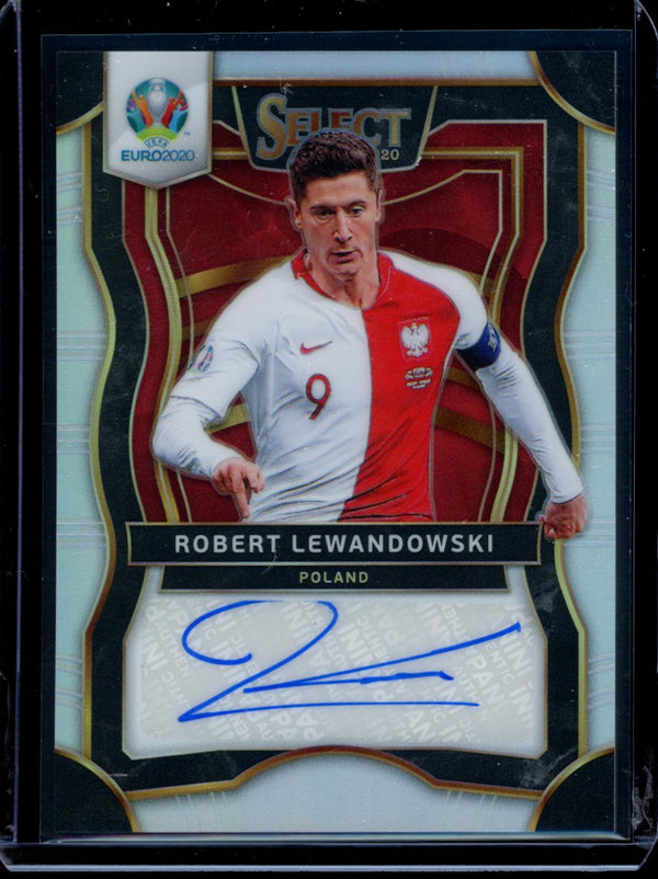 Robert Lewandowski 2020 Panini Select Euro Silver Signatures