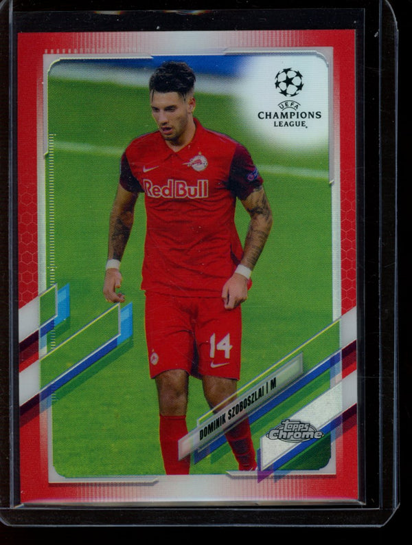 Dominik Szoboszlai 2020-21 Topps Chrome UEFA  Red Refractor 5/10