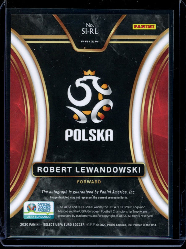 Robert Lewandowski 2020 Panini Select Euro Silver Signatures