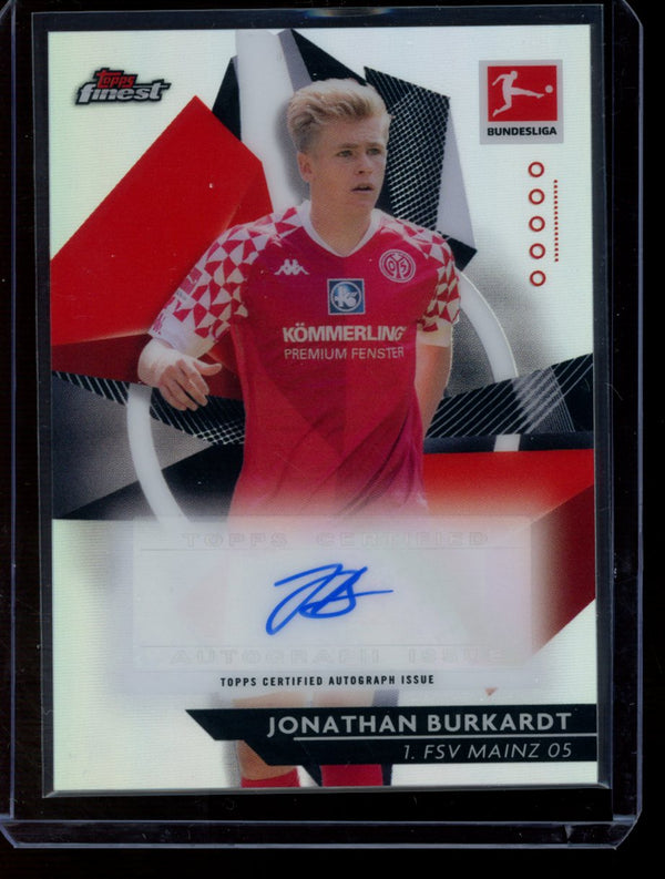 Jonathan Burkardt 2020-21 Topps Finest Bundesliga Refractor Auto