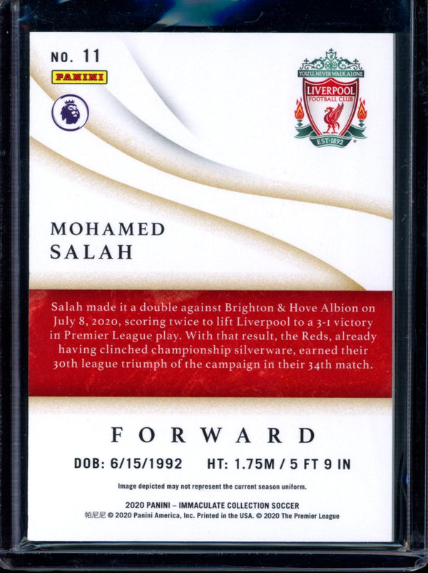 Mohamed Salah 2020 Panini Immaculate 38/99