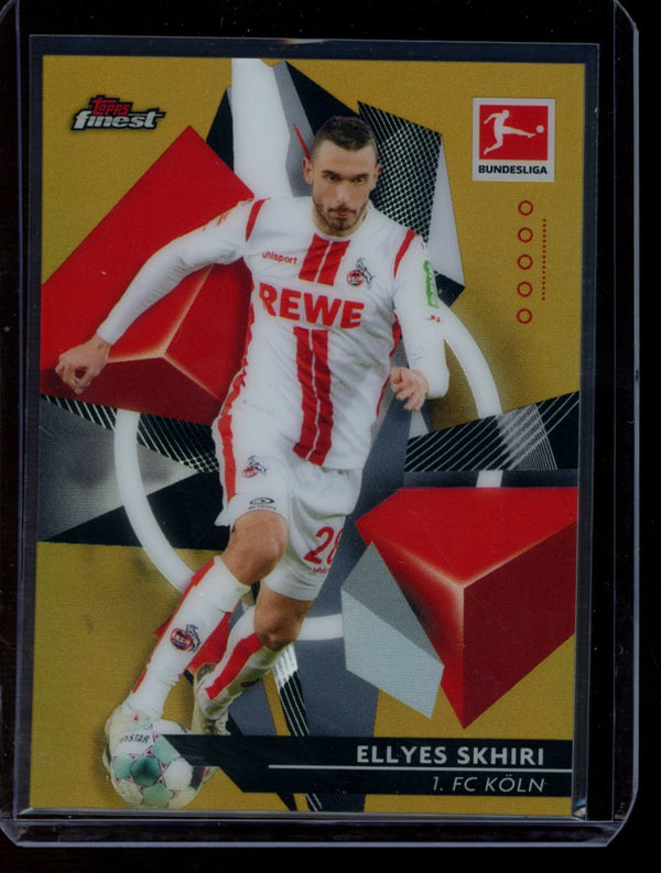 Ellyes Skhiri 2020-21 Topps Finest Bundesliga Gold Refractor 2/50