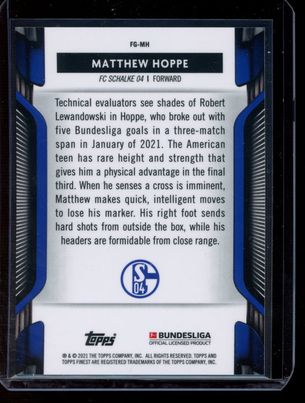 Matthew Hoppe 2020-21 Topps Finest Bundesliga Game Changers RC