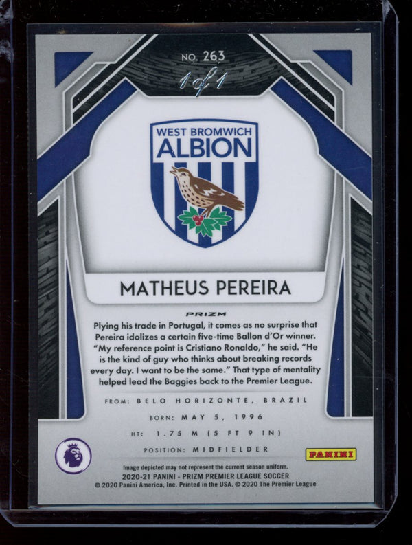 Matheus Pereira 2020-21 Panini Prizm Nebula RC 1/1