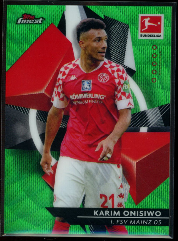 Karim Onisiwo 2020-21 Topps Finest Bundesliga Green Wave Refractor  08/99