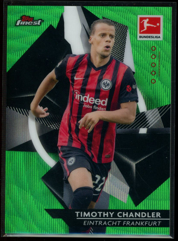 Timothy Chandler 2020-21 Topps Finest Bundesliga Green Wave Refractor  50/99