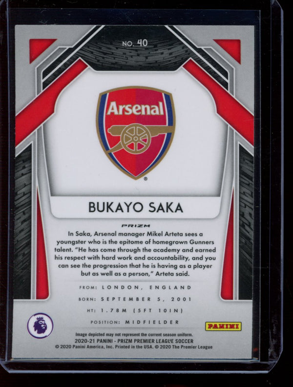 Bukayo saka 2020-21 Panini Prizm Silver