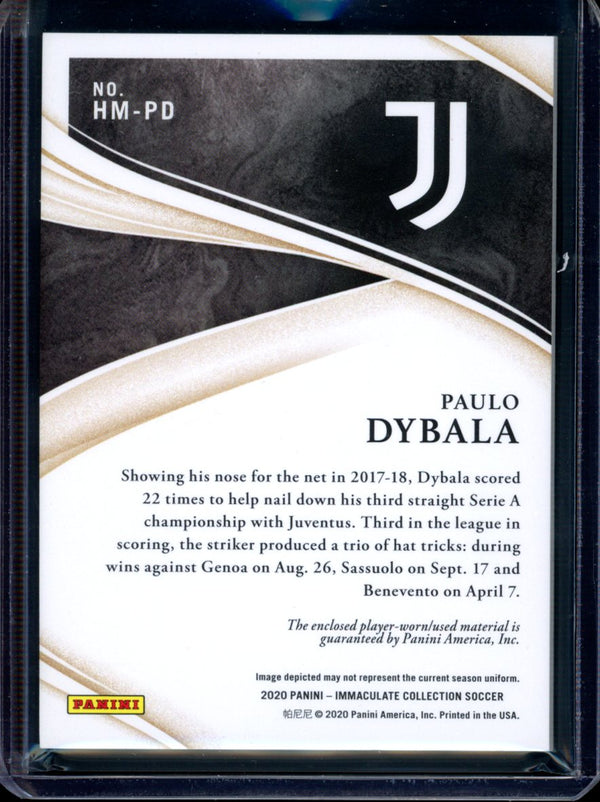 Paulo Dybala 2020 Panini Immaculate Heralded Materials 02/99